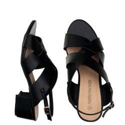 G1550B Women's Oversized Sandal ANDRES MACHADO Black
