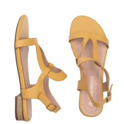 G1554Y Women's Oversized Sandal ANDRES MACHADO Yellow
