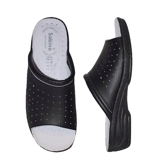 G1609B Γυναικεία Ανατομική Παντόφλα  SABINO Μαύρο G1609B Γυναικεία Ανατομική Παντόφλα  SABINO Μαύρο