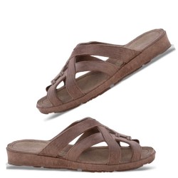 G1677BR Women's Slippers OLYMPOS Brown