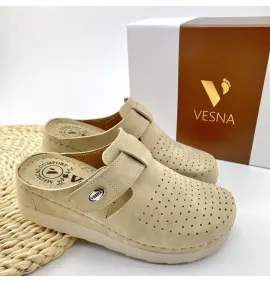 G1680BE Γυναικείο Ανατομικό Σαμπό VESNA Μπεζ