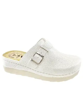 G1683PW Γυναικείο Ανατομικό Σαμπό VESNA Περλέ Λευκό