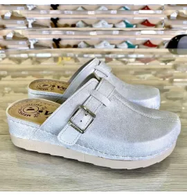 G1683S Γυναικείο Ανατομικό Σαμπό VESNA Ασημί