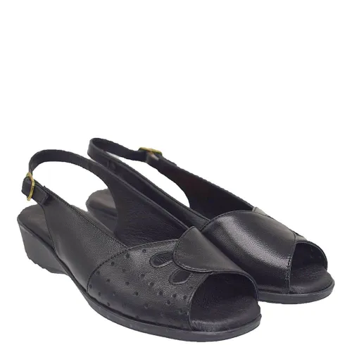 G1690B Γυναικείο Ανατομικό Πέδιλο ΑΕΡΟΦΛΕΞ Μαύρο