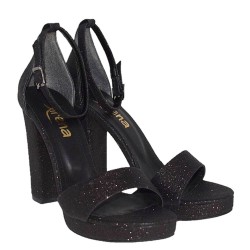 G1692BG Women's Sandal SIRENA Black Glitter