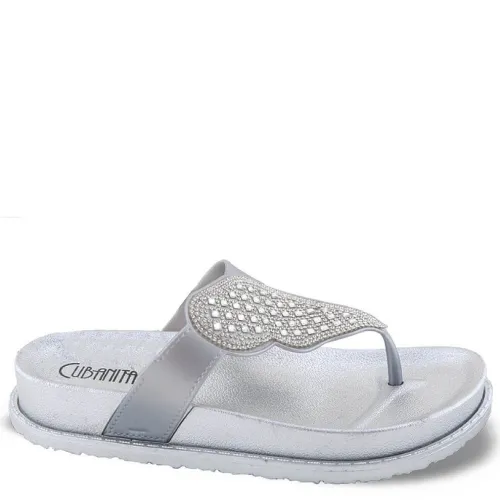 G1728S Women's Sea Slippers CUBANITAS Silver