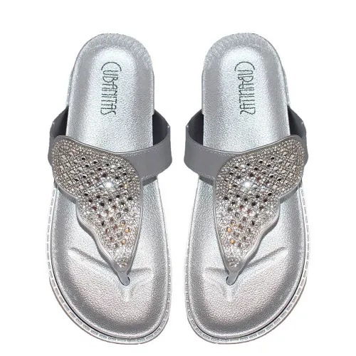 G1728S Women's Sea Slippers CUBANITAS Silver
