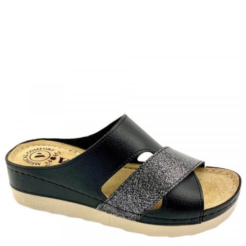 G1742B Woman Anatomic Slipper VESNA Black G1742B Woman Anatomic Slipper VESNA Black