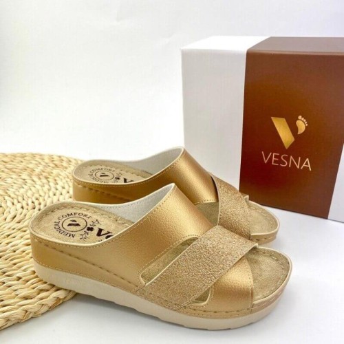 G1742G Woman Anatomic Slipper VESNA Gold G1742G Woman Anatomic Slipper VESNA Gold