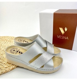 G1742S Woman Anatomic Slipper VESNA Silver G1742S Woman Anatomic Slipper VESNA Silver