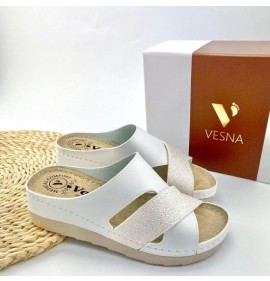 G1742W Woman Anatomic Slipper VESNA White G1742W Woman Anatomic Slipper VESNA White