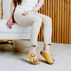 G1780Y Γυναικεία Ανατομική Παντόφλα VESNA Κίτρινο