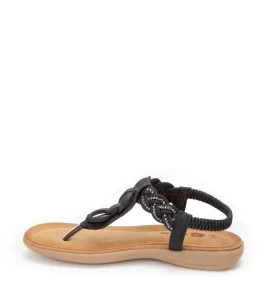 G1833B Γυναικείο Ανατομικό Πέδιλο BLONDIE Μαύρο