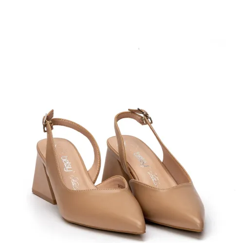 G1846BE Γυναικείο Slingback BETSY Μπεζ