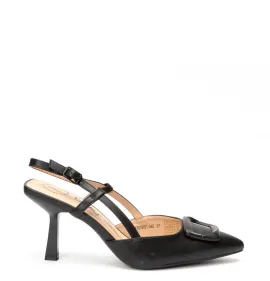 G1847B Γυναικείο Slingback BETSY Μαύρο