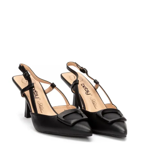 G1847B Γυναικείο Slingback BETSY Μαύρο