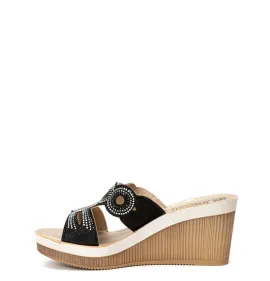 G1908B Γυναικεία Ανατομική Παντόφλα INBLU Mαύρο