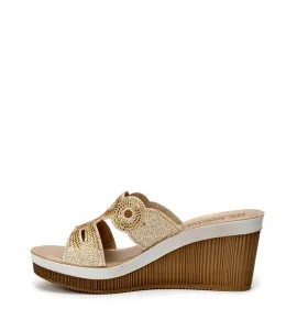 G1908PL Γυναικεία Ανατομική Παντόφλα INBLU Πλατίνα