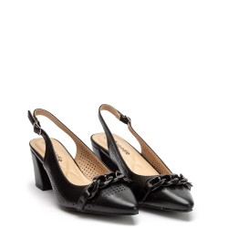 G1916B Γυναικείο Slingback BLONDIE Μαύρο