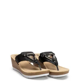 G1937B Γυναικεία Ανατομική Παντόφλα INBLU Μαύρο