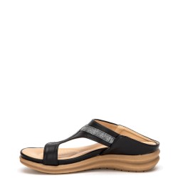 G1982B Γυναικεία Ανατομική Παντόφλα ZAK SHOES Μαύρο