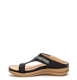 G1982B Γυναικεία Ανατομική Παντόφλα ZAK SHOES Μαύρο