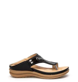 G1982B Γυναικεία Ανατομική Παντόφλα ZAK SHOES Μαύρο