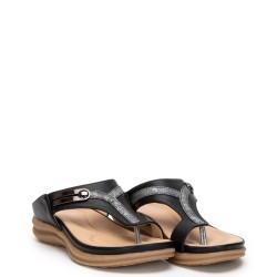 G1982B Γυναικεία Ανατομική Παντόφλα ZAK SHOES Μαύρο