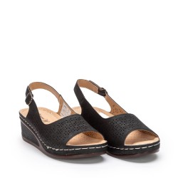 G1995B Γυναικείο Ανατομικό Πέδιλο ZAK SHOES Μαύρο