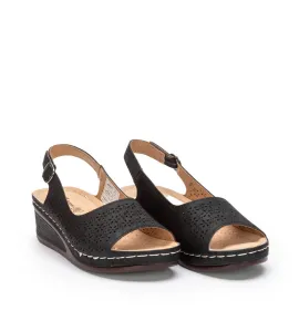 G1995B Γυναικείο Ανατομικό Πέδιλο ZAK SHOES Μαύρο