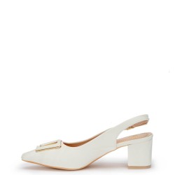 G2007W Γυναικείο Slingback ZAK SHOES Λευκό