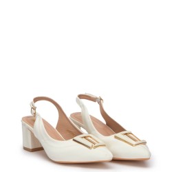 G2007W Γυναικείο Slingback ZAK SHOES Λευκό
