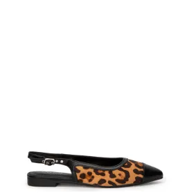 G2032L Γυναικείο Slingback VERDE Λεοπάρ