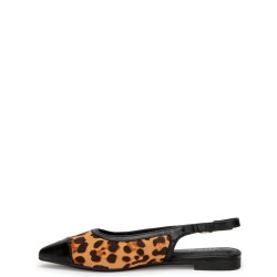 G2032L Γυναικείο Slingback VERDE Λεοπάρ