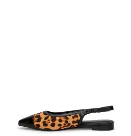 G2032L Γυναικείο Slingback VERDE Λεοπάρ