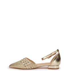 G2033G Γυναικείο Slingback VERDE Χρυσό