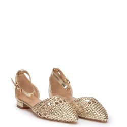 G2033G Γυναικείο Slingback VERDE Χρυσό
