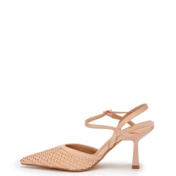 G2036N Γυναικείο Slingback VERDE Νουντ