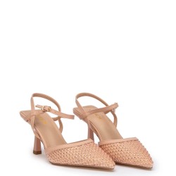 G2036N Γυναικείο Slingback VERDE Νουντ