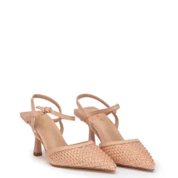 G2036N Γυναικείο Slingback VERDE Νουντ
