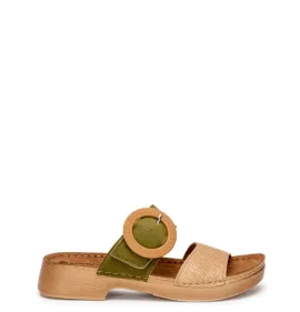 G2082KH Γυναικεία Ανατομική Παντόφλα INBLU Χακί