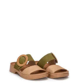 G2082KH Γυναικεία Ανατομική Παντόφλα INBLU Χακί