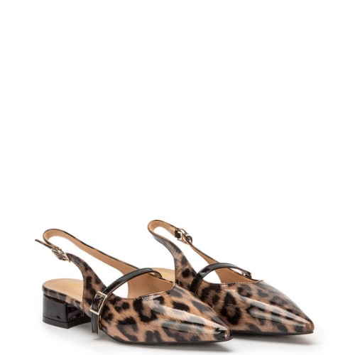G2110L Γυναικείο Slingback ZAK SHOES Animal Print