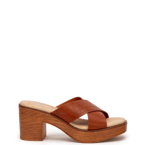 G2113C Γυναικεία Παντόφλα ZAK SHOES Κάμελ