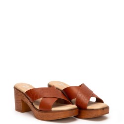 G2113C Γυναικεία Παντόφλα ZAK SHOES Κάμελ