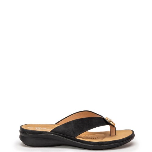 G2114B Γυναικεία Ανατομική Παντόφλα ZAK SHOES Μαύρο