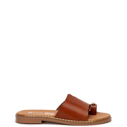G2115T Γυναικεία Παντόφλα ZAK SHOES Κάμελ