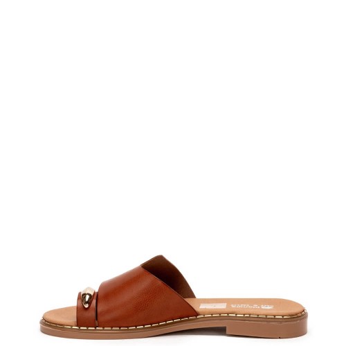 G2115T Γυναικεία Παντόφλα ZAK SHOES Κάμελ