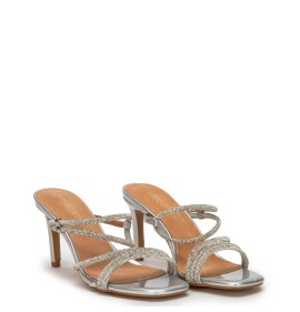 G2133S Γυναικείο Πέδιλο ADAM'S SHOES Ασημί
