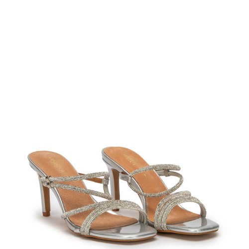 G2133S Γυναικείο Πέδιλο ADAM'S SHOES Ασημί